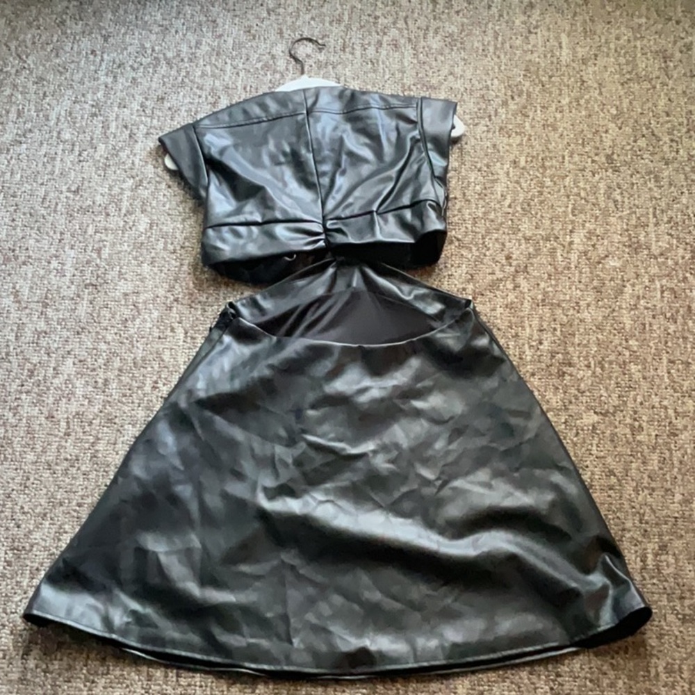 Jason Wu Vegan Faux Leather Cut Out Dress, Size S, Black, NWT - Picture 3 of 10